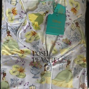 Posh Peanut Disney Princess Pajama Set - Yellow and Green